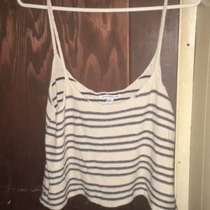 American eagle stripe knit tank top